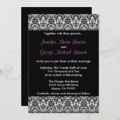 Uitnodiging tot weduwschap tussen zwart/wit en Paa (Voorkant / Achterkant)