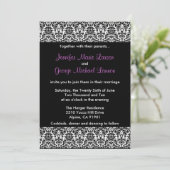 Uitnodiging tot weduwschap tussen zwart/wit en Paa (Staand voorkant)