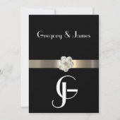 Uitnodiging tot weduwschap tussen zwarte en gouden (Voorkant)