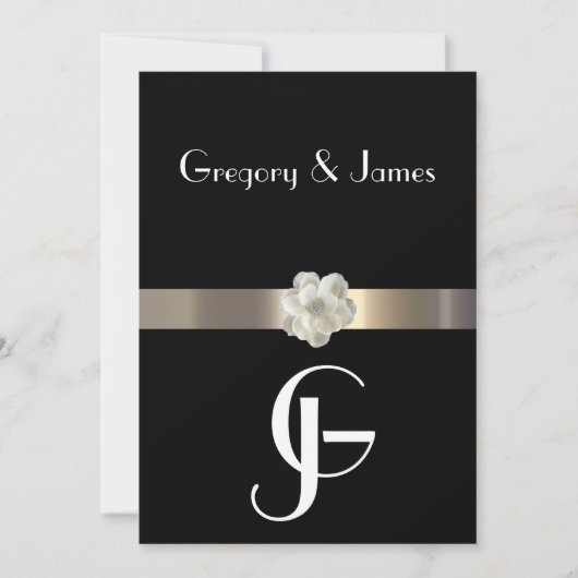 Uitnodiging tot weduwschap tussen zwarte en gouden (Voorkant)