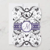 Uitnodiging tot weduwschap tussen zwarte en Paarse (Voorkant)