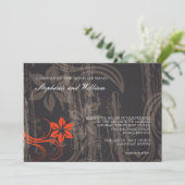 Uitnodiging tot weduwschap tussen zwarte en rode F (Staand voorkant)