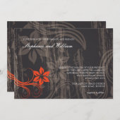 Uitnodiging tot weduwschap tussen zwarte en rode F (Voorkant / Achterkant)