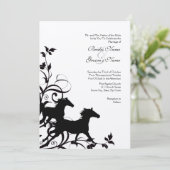 Uitnodiging tot weduwschap tussen zwarte en witte (Staand voorkant)