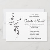 Uitnodiging tot weduwschap tussen zwarte en witte  (Voorkant)