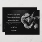 Uitnodiging tot weduwschap tussen zwarte en witte  (Voorkant / Achterkant)