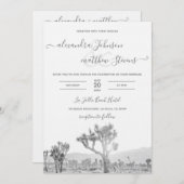 Uitnodiging tot weduwschap tussen zwarte en witte (Voorkant / Achterkant)