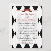 Uitnodiging tot weduwschap tussen zwarte en witte  (Voorkant)