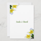 Uitnodiging tot weduwschap van Frangipani (Achterkant)