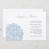 Uitnodiging tot weduwschap van Hydrangea (Voorkant / Achterkant)