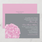 Uitnodiging tot weduwschap van Hydrangea (Voorkant / Achterkant)