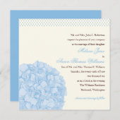 Uitnodiging tot weduwschap van Hydrangea (Voorkant / Achterkant)