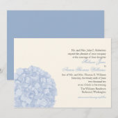 Uitnodiging tot weduwschap van Hydrangea (Voorkant / Achterkant)