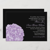 Uitnodiging tot weduwschap van Hydrangea (Voorkant / Achterkant)
