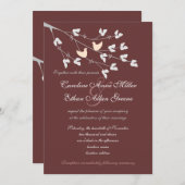 Uitnodiging tot weduwschap van Lovevogels (Voorkant / Achterkant)