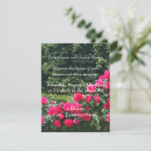 Uitnodiging tot weduwschap van rode rozen (Staand voorkant)