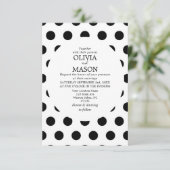 Uitnodiging tot weduwschap van zwarte en witte pok (Staand voorkant)