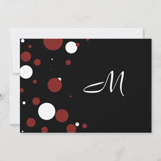 Uitnodiging tot weduwschap van zwarte en witte pok (Achterkant)