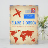  uitnodiging tot weduwschap via Air Mail: Verweerd (Staand voorkant)