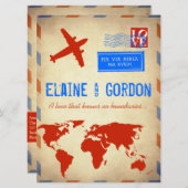  uitnodiging tot weduwschap via Air Mail: Verweerd (Voorkant / Achterkant)