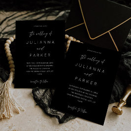 Uitnodiging tot weduwschap via Black MOD Calligrap