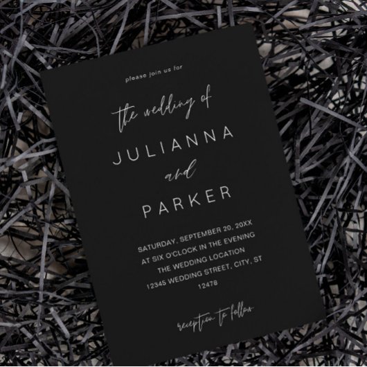 Uitnodiging tot weduwschap via Black MOD Calligrap