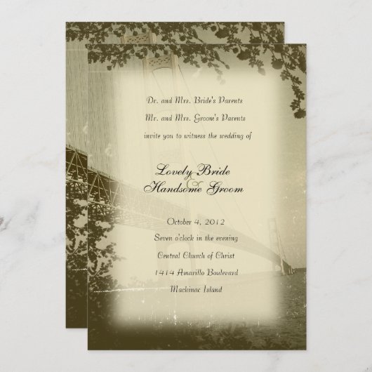  uitnodiging tot weduwschap via de makreel (Voorkant / Achterkant)