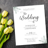 Uitnodiging tot weduwschap via Eucalyptus Flyer