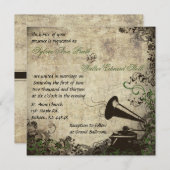 Uitnodiging tot weduwschap via Phonograph Vintage (Voorkant / Achterkant)