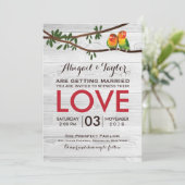 Uitnodiging tot weduwschap voor kleurrijke vogels (Staand voorkant)