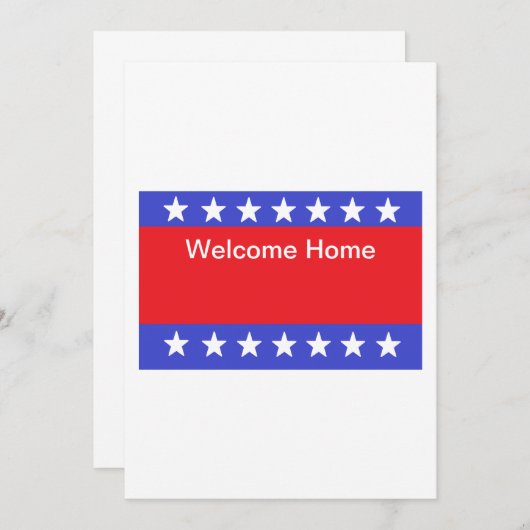 Uitnodiging tot "Welcome Home Soldier" (Voorkant / Achterkant)