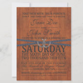 Uitnodiging tot western, hout en lint (Voorkant)