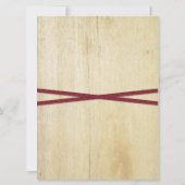 Uitnodiging tot western, hout en rode lintjes (Achterkant)