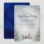 Uitnodiging tot winterdorp en kerstbomen (Voorkant / Achterkant)