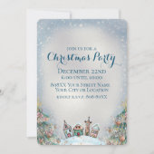 Uitnodiging tot winterdorp en kerstbomen (Voorkant)