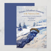 Uitnodiging tot winterrivierbrug (Voorkant / Achterkant)