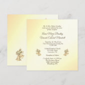 Uitnodiging tot Yellow Wedding Bells (Voorkant / Achterkant)