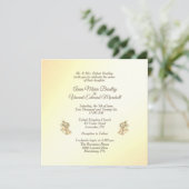 Uitnodiging tot Yellow Wedding Bells (Staand voorkant)