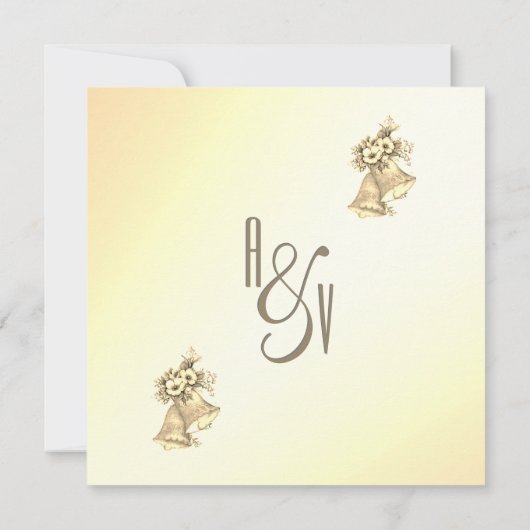 Uitnodiging tot Yellow Wedding Bells (Achterkant)