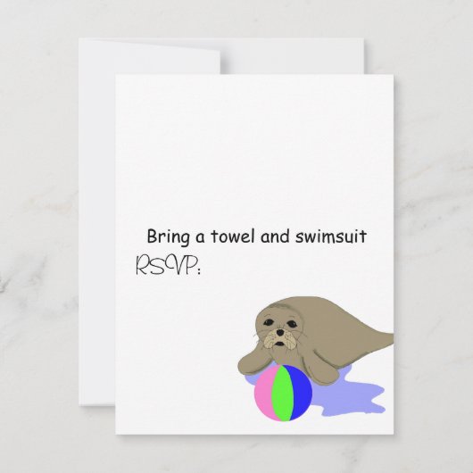 Uitnodiging tot zee Lion Pool (Achterkant)