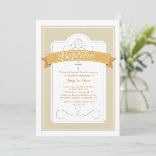 uitnodiging tot zegening van het doopsel (Staand voorkant)