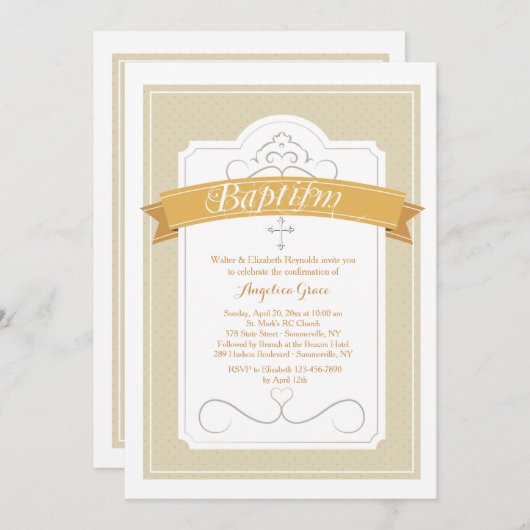 uitnodiging tot zegening van het doopsel (Voorkant / Achterkant)