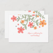 Uitnodiging tot zoete bloemen (Voorkant / Achterkant)