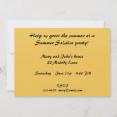 Uitnodiging tot zomerzonde en bloemen (Achterkant)