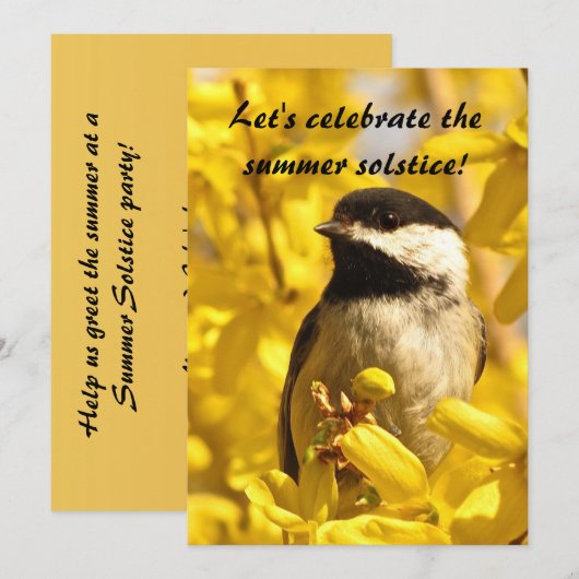 Uitnodiging tot zomerzonde en bloemen (Voorkant / Achterkant)