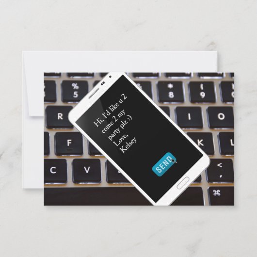 Uitnodiging tot zondag voor mobiel bellen (Voorkant)