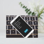 Uitnodiging tot zondag voor mobiel bellen (Staand voorkant)