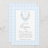 Uitnodiging tot zuidelijk doop, jongensdoop (Voorkant / Achterkant)