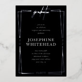 Uitnodiging tot zwarte Folie van de moderne Gradua (Voorkant)