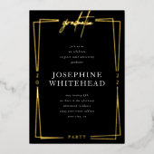 Uitnodiging tot zwarte Folie van de moderne Gradua (Voorkant)